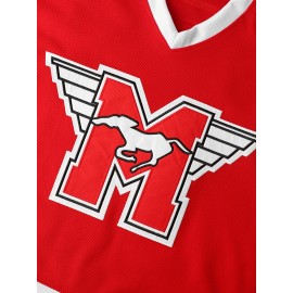 Mustangs 10 Youngblood Hamilton Jersey Embroidery Sewing Outdoor Sportswear Hip-hop Culture Movie Red