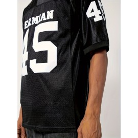Mens Boobie Miles Retro Football Jersey - Premium Embroidered Stitching, Iconic V-Neck, Classic White Rugby Style, Showcasing Bold Number #45 For Unmatched Team Spirit
