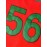 1pc Men'S Mexico #56 Baseball Jersey - V-Neck, Short Sleeve, Embroidered, Breathable Polyester, Lightweight, Moisture-Wicking, Ergonomic Design, Button Closure - Sports & Casual Wear for Four Seasons