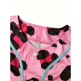 Pink Panther Baseball Jersey For Men, 90s Hip Hop Stitched Sports Fan Clothing For Party White Pink Purple S-3XL