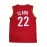 22 Basketball Suit Stitched Men's Polyester Round Neck Retro Sports Vest In Red S-3XL