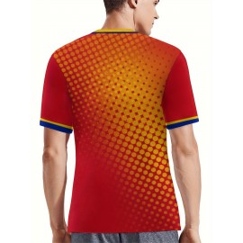 Professional Sports Fabric Men'S Creative Pattern Print Country Home Soccer Jersey T-shirt