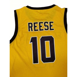 10 Men's Basketball Suit Sports Training Jersey Yellow Breathable Comfortable Tank Top S-3XL