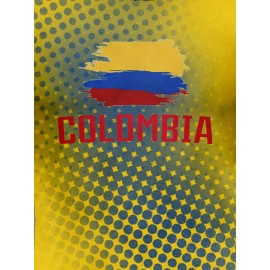 Women's Large Size Professional Sports Fabric Creative Pattern Print Colombia Home Soccer Jersey T-shirt, Soccer Jersey Flag Uniforms Shirts Breathable And Lightweight, Moisture-Wicking, As Gifts For Sports Fans
