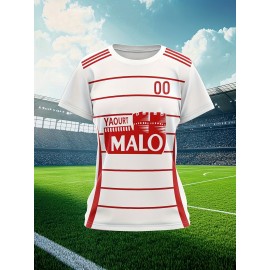 Custom-made large-sized football shirts for women, with custom names and numbers, breathable fabrics for sports, team events, and casual use