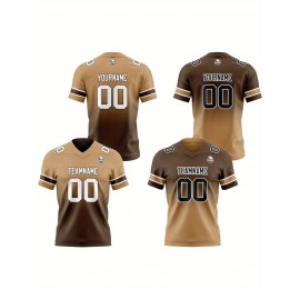 Customized plus-size Women's football jerseys, personalized team and digital number football short-sleeved shirts as gifts for female fans