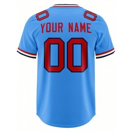 Custom Football Jersey Personalized with Team Name & Number - Women's Large Size Sports Shirt, Navy Blue & Red Color Scheme, Non-Stretch Fabric for Soccer, Team Uniforms, Gifts - Easy-Care Athletic Apparel, Sleeve Stripes, Detailing