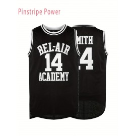 Men'S # 14 Black Basketball Shirt - V-neck Design Breathable Polyester Fiber Suitable For Training, Competition, And Casual Wear S-3XL