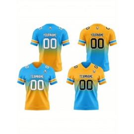 Customized plus-size Women's football jerseys, personalized team and digital number football short-sleeved shirts as gifts for female fans