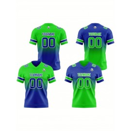 Customized plus-size Women's football jerseys, personalized team and digital number football short-sleeved shirts as gifts for female fans