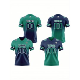 Customized plus-size Women's football jerseys, personalized team and digital number football short-sleeved shirts as gifts for female fans