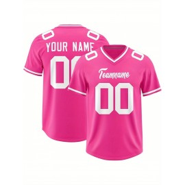 Custom Football Jersey Personalized with Team Name & Number - Women's Large Size Sports Shirt, Navy Blue & Red Color Scheme, Non-Stretch Fabric for Soccer, Team Uniforms, Gifts - Easy-Care Athletic Apparel, Sleeve Stripes, Detailing